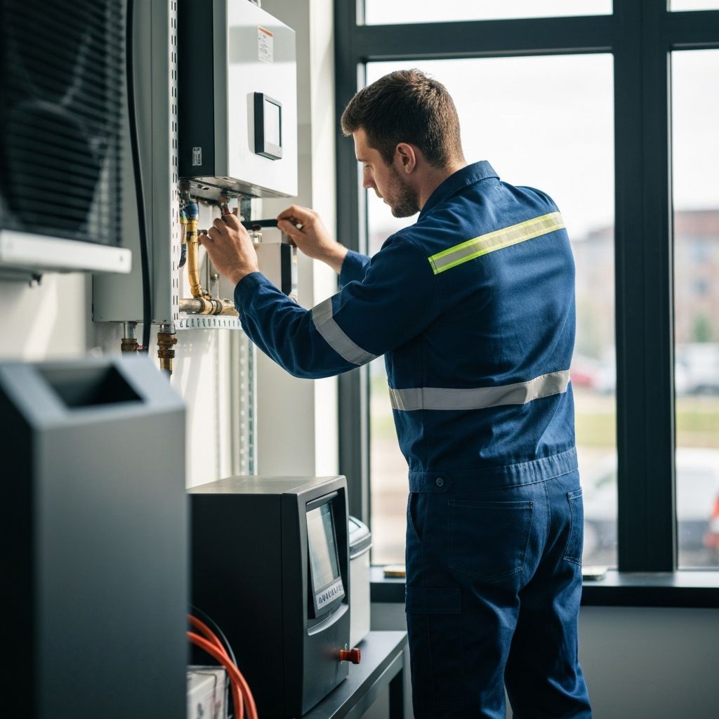 HVAC technician at work